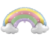 Foil balloon 24" FX - Pastel rainbow, packed
